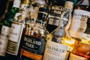 Spirits shot from bar