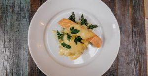 Salmon Dish in restaurant