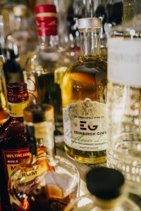 Assortment of Gins close up
