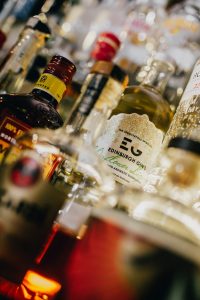 Assortment of Gins close up