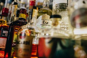 Assortment of Gins close up