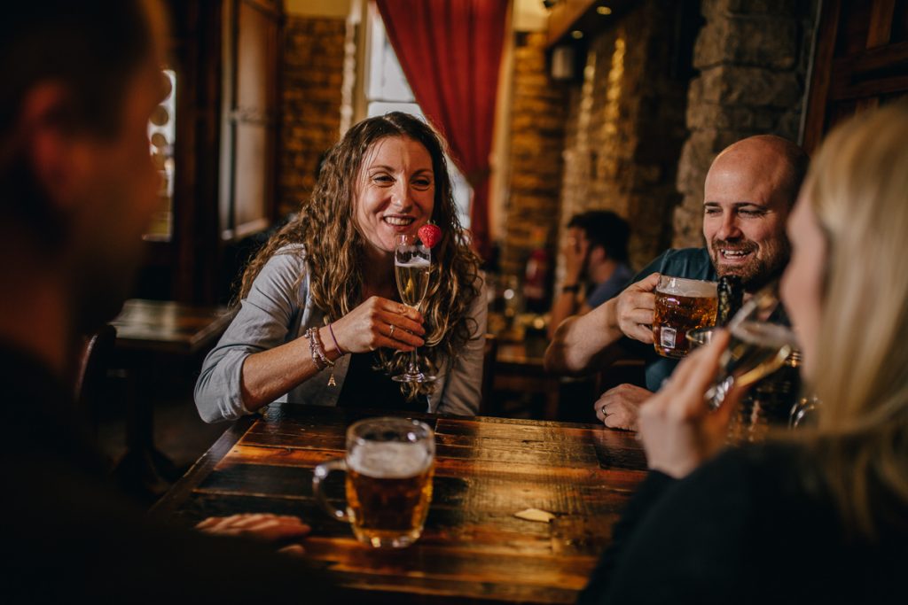 People Enjoying Drinks - Bar in Lancaster, Lancashire - The Sun Hotel & Bar