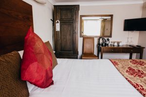 Double Room bed shot at The Sun Hotel & Bar