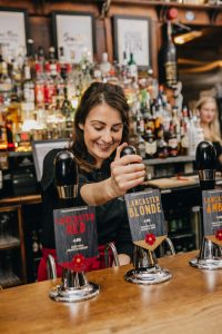 Pouring a Lancaster Brewery pint