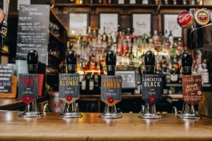 Range of lancaster brewery craft beer at bar